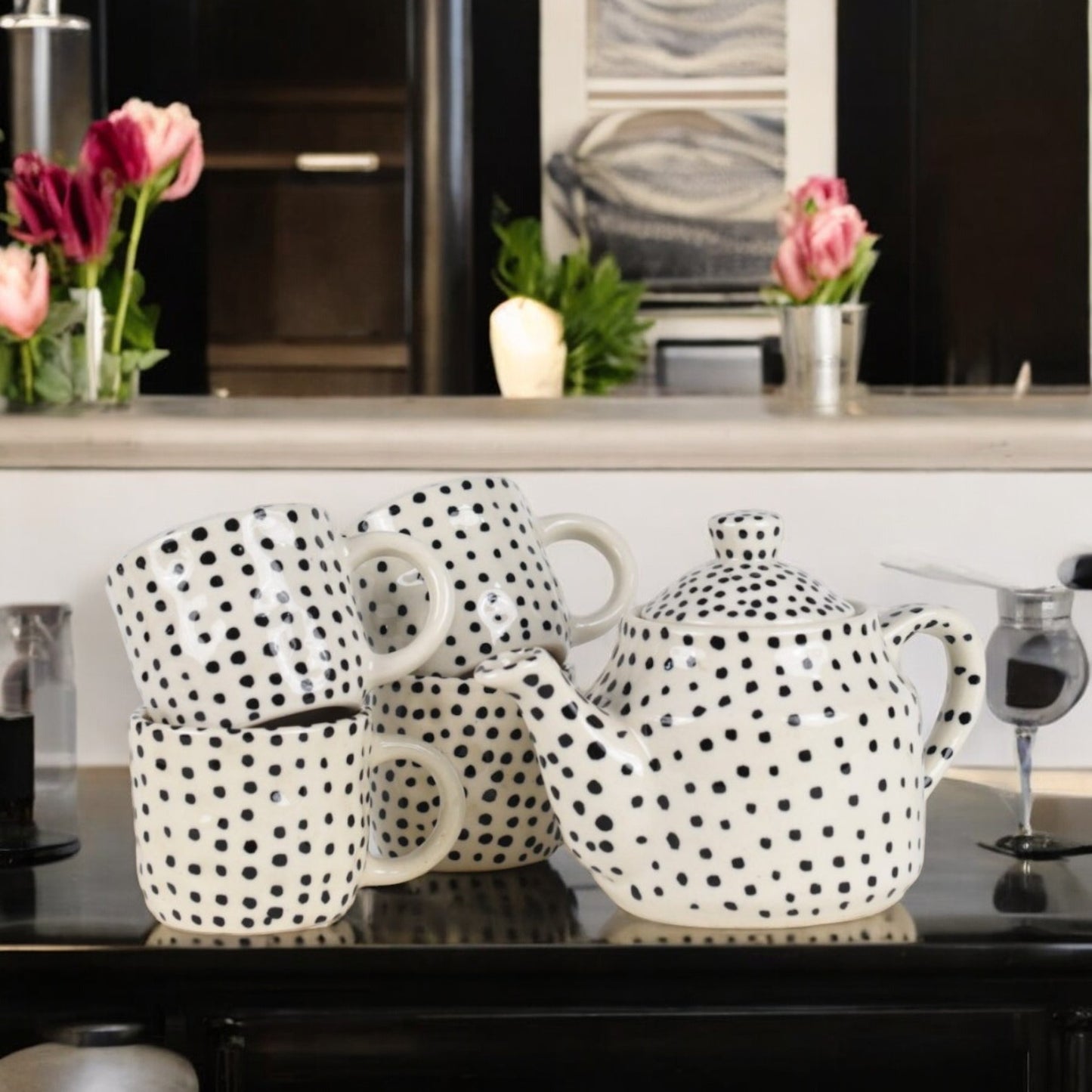 Dots Tea Pot Set