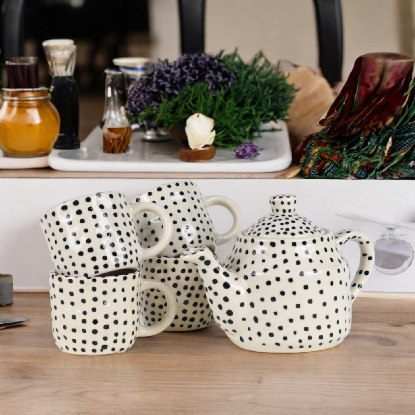 Dots Tea Pot Set