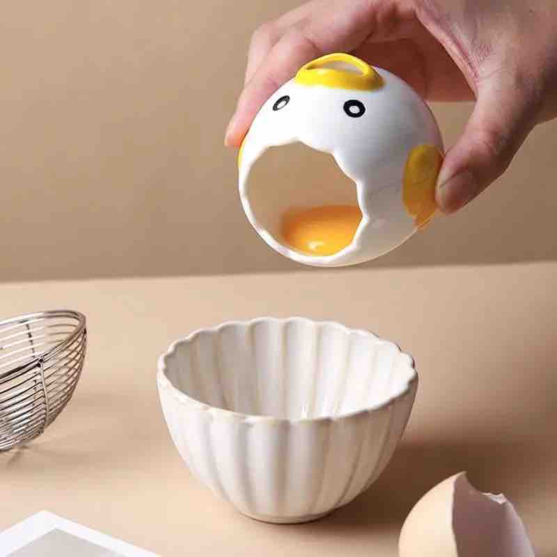 Ceramic Chick Egg Yolk Separator