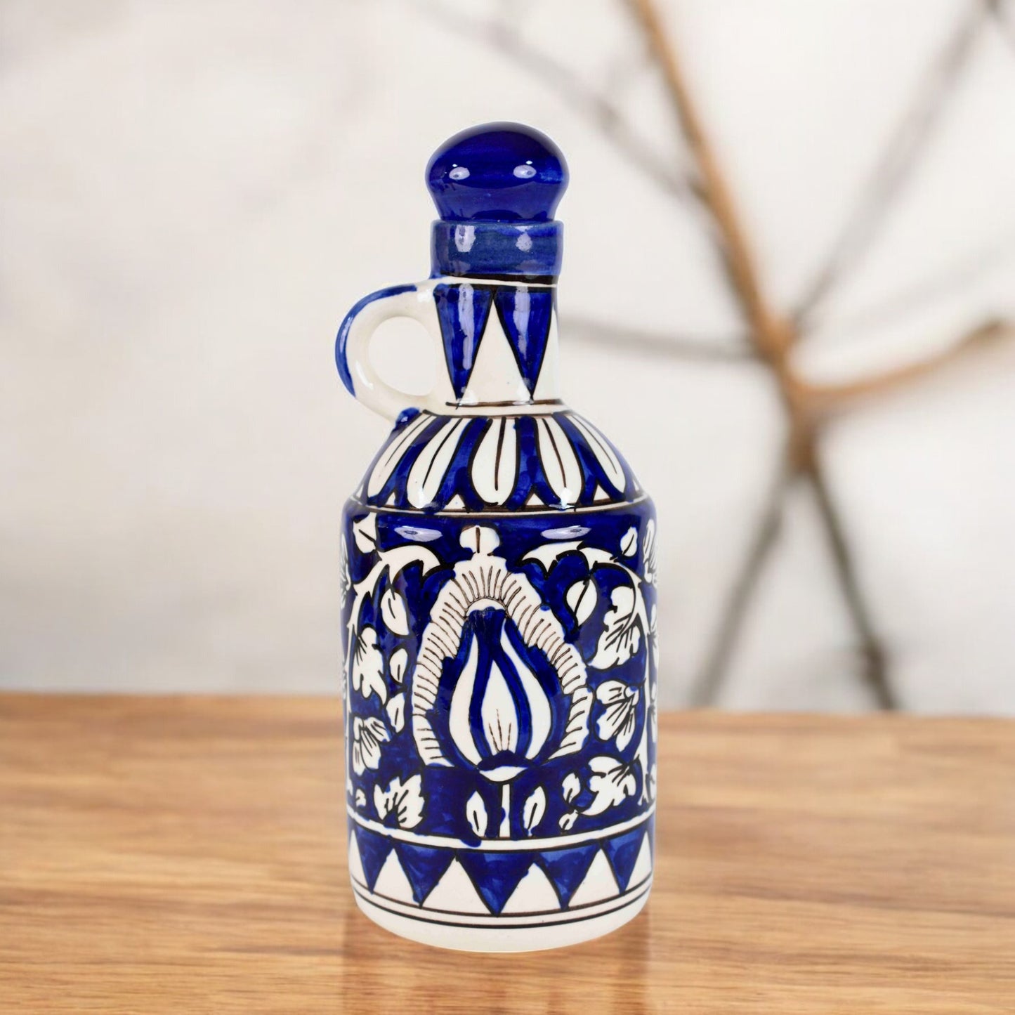 Italian Ceramic Oil Dispenser - Deep Blue