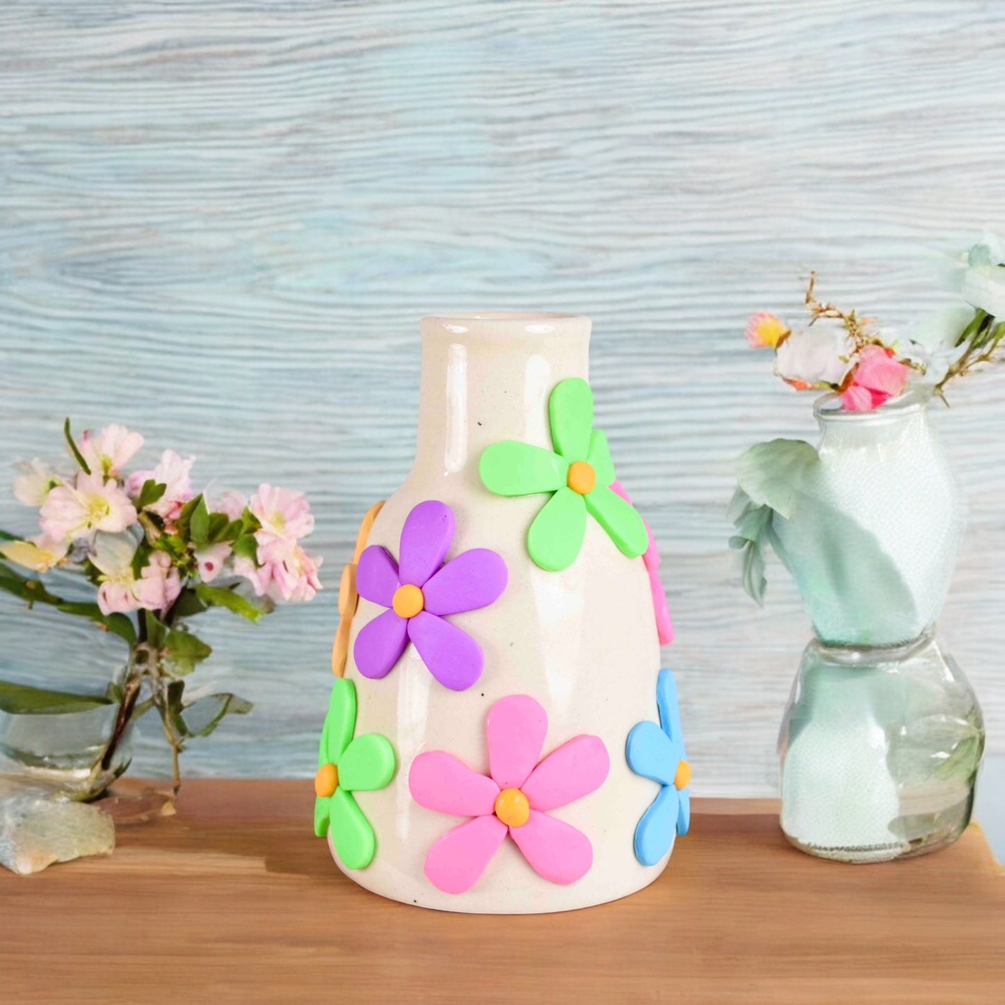 Flower Long Oval Ceramic Vase