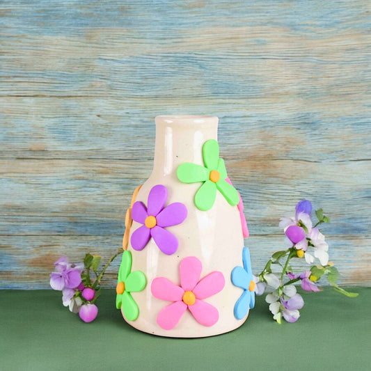 Flower Long Oval Ceramic Vase