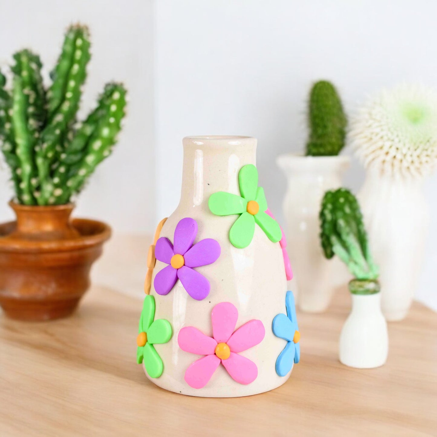 Flower Long Oval Ceramic Vase