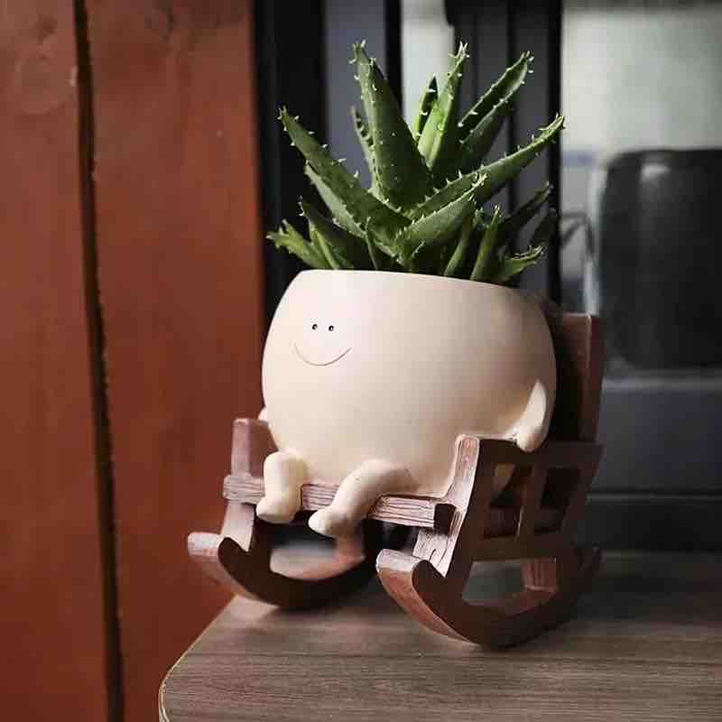 Rocking Boy Succulent Planter