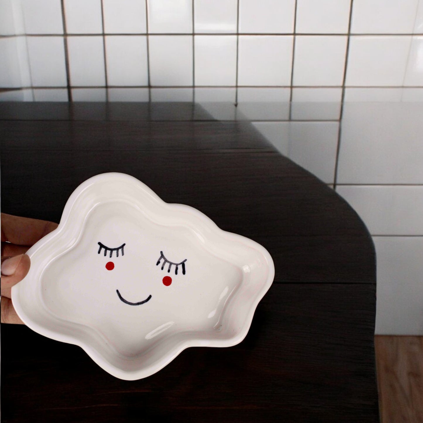 Smiling Cloud Ceramic Plate