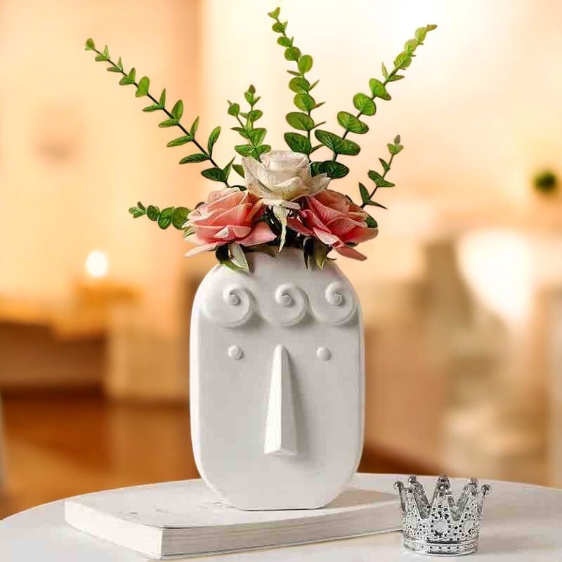 Whimsy Faces Ceramic Vases – Set of 3