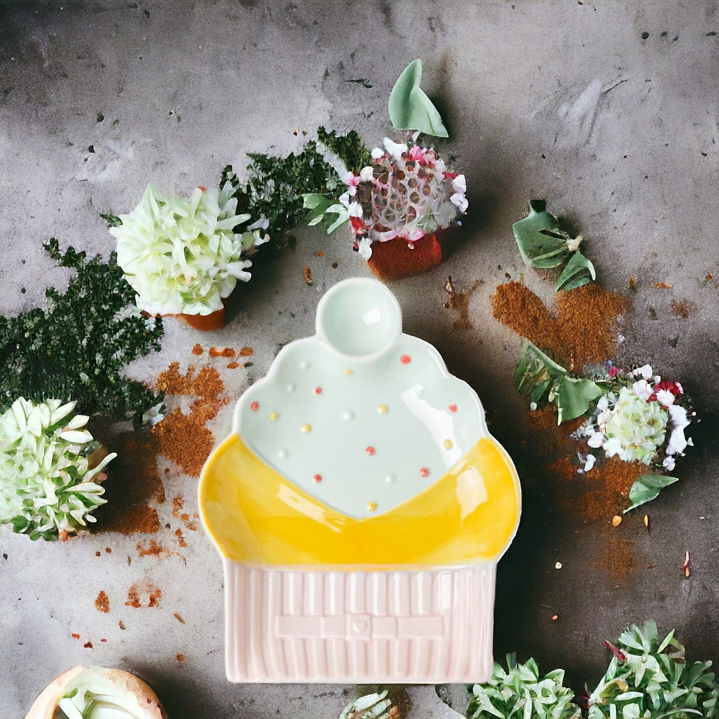 Ceramic Cupcake Breakfast Plate