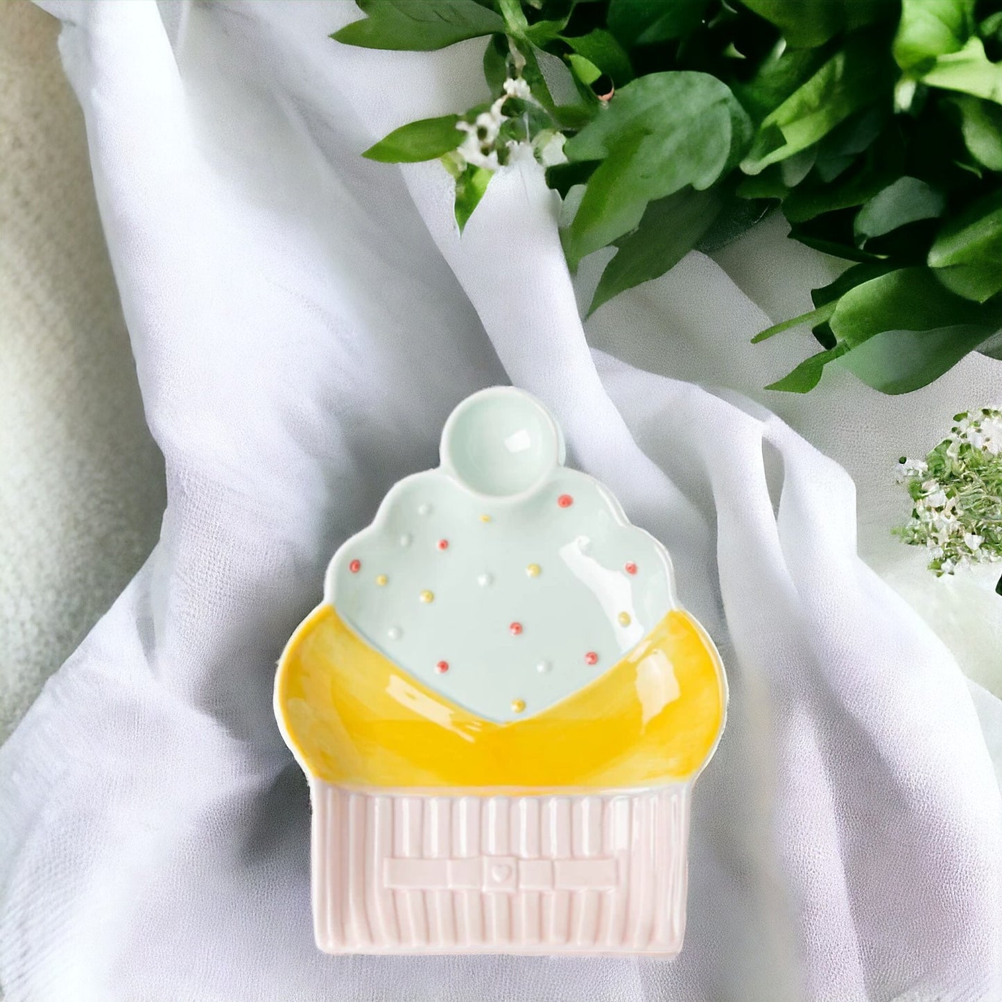 Ceramic Cupcake Breakfast Plate